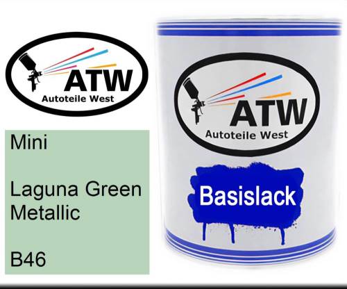 Mini, Laguna Green Metallic, B46: 1L Lackdose, von ATW Autoteile West.